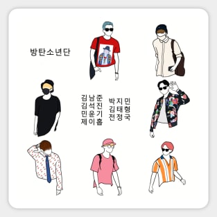 BTS Airport Fashion Sticker